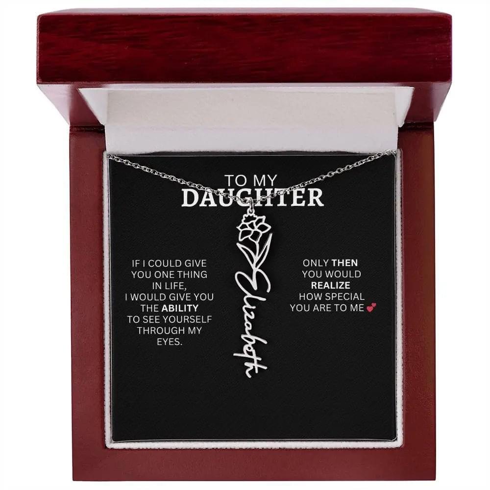 Birth Flower Necklace | Emotional Send Off Gift for Daughter Leaving for College