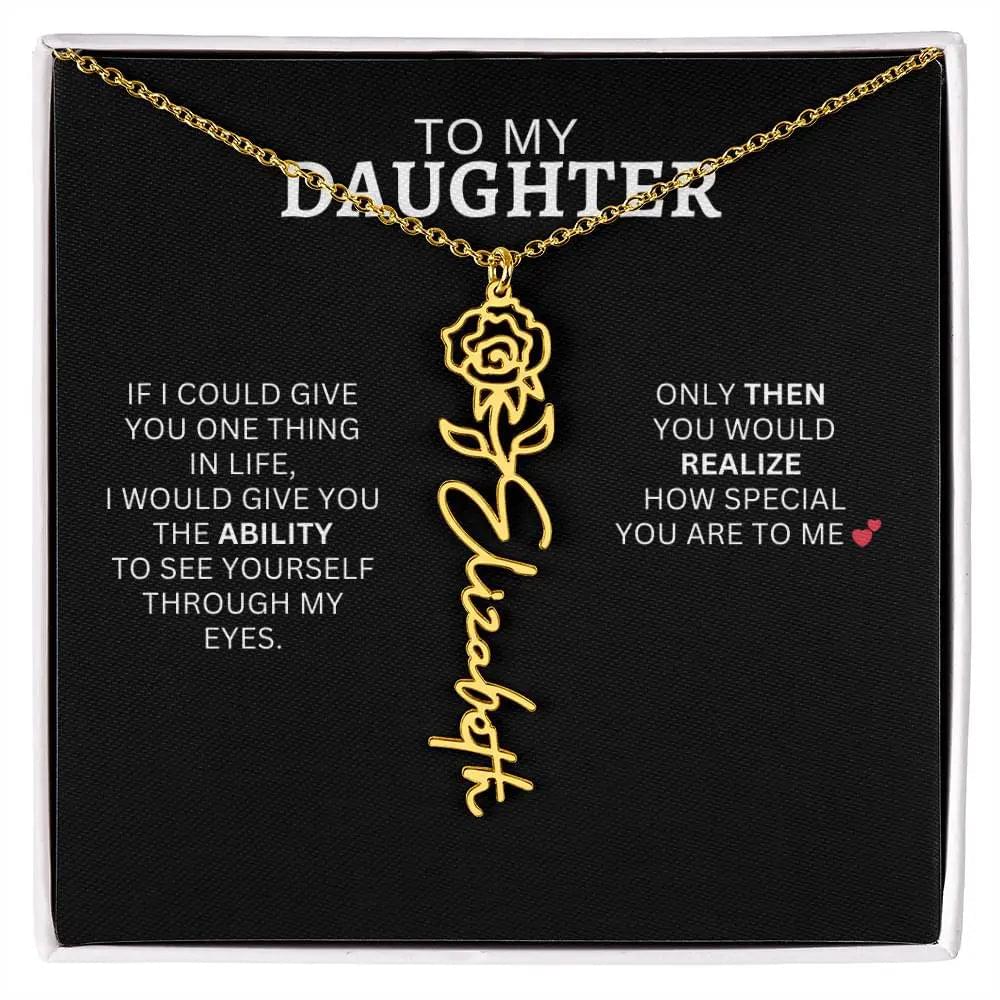 Birth Flower Necklace | Emotional Send Off Gift for Daughter Leaving for College