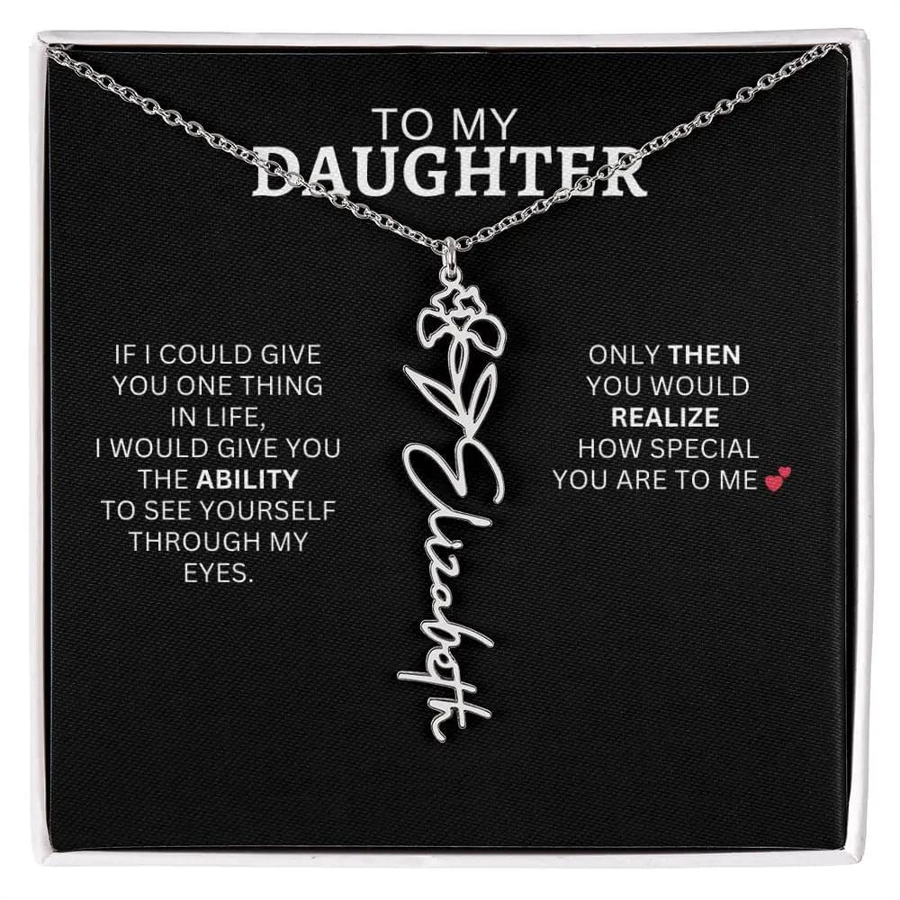 Birth Flower Necklace | Emotional Send Off Gift for Daughter Leaving for College