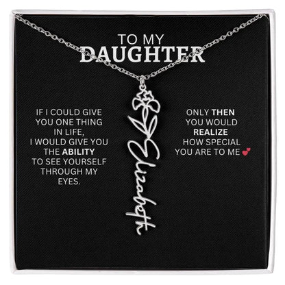 Birth Flower Necklace | Emotional Send Off Gift for Daughter Leaving for College