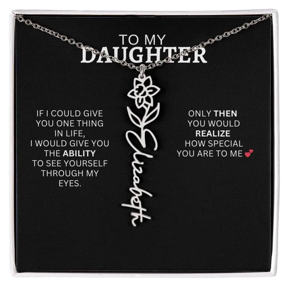 Birth Flower Necklace | Emotional Send Off Gift for Daughter Leaving for College