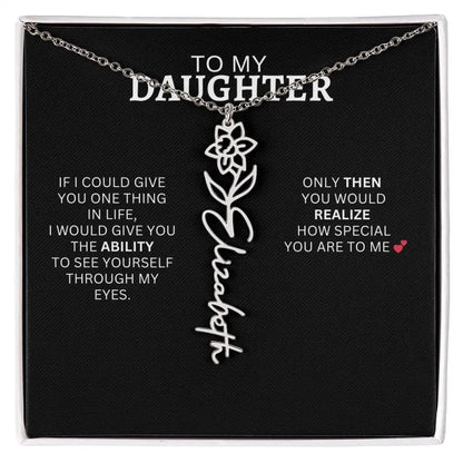 Birth Flower Necklace | Emotional Send Off Gift for Daughter Leaving for College