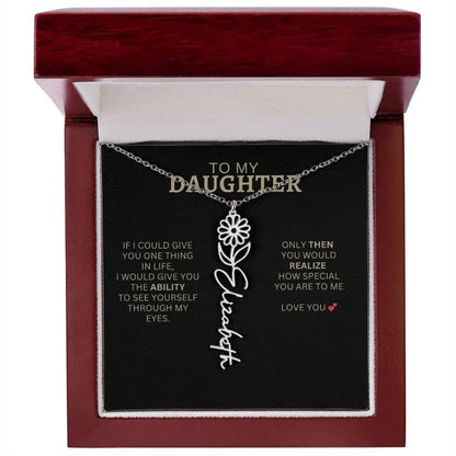 Birth Flower Necklace | Heartfelt New Mom Gift for Daughter from Mom or Dad