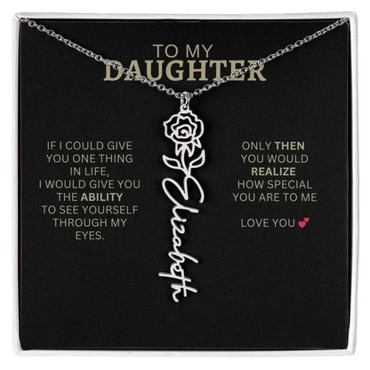 Birth Flower Necklace | Heartfelt New Mom Gift for Daughter from Mom or Dad