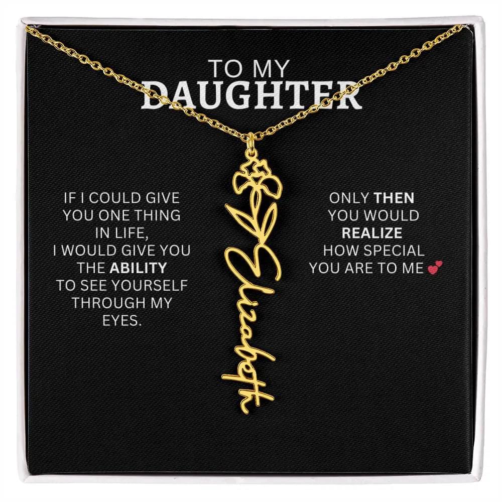Birth Flower Necklace | Emotional Send Off Gift for Daughter Leaving for College