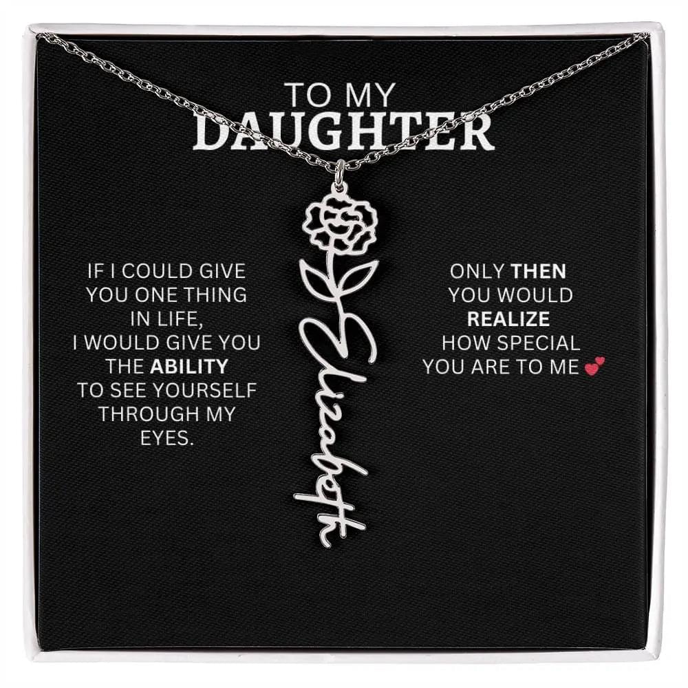 Birth Flower Necklace | Emotional Send Off Gift for Daughter Leaving for College