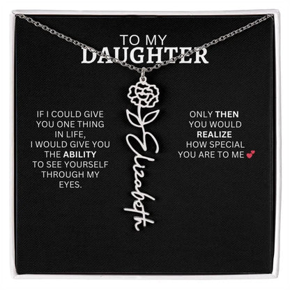 Birth Flower Necklace | Emotional Send Off Gift for Daughter Leaving for College