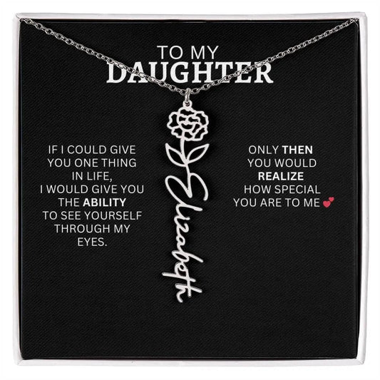 Birth Flower Necklace | Emotional Send Off Gift for Daughter Leaving for College