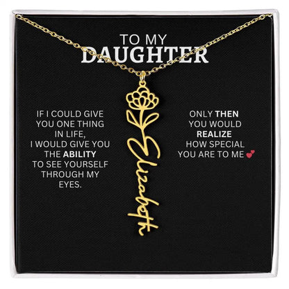 Birth Flower Necklace | Emotional Send Off Gift for Daughter Leaving for College