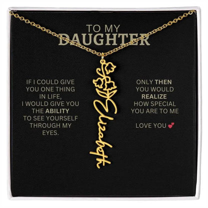 Birth Flower Necklace | Heartfelt New Mom Gift for Daughter from Mom or Dad