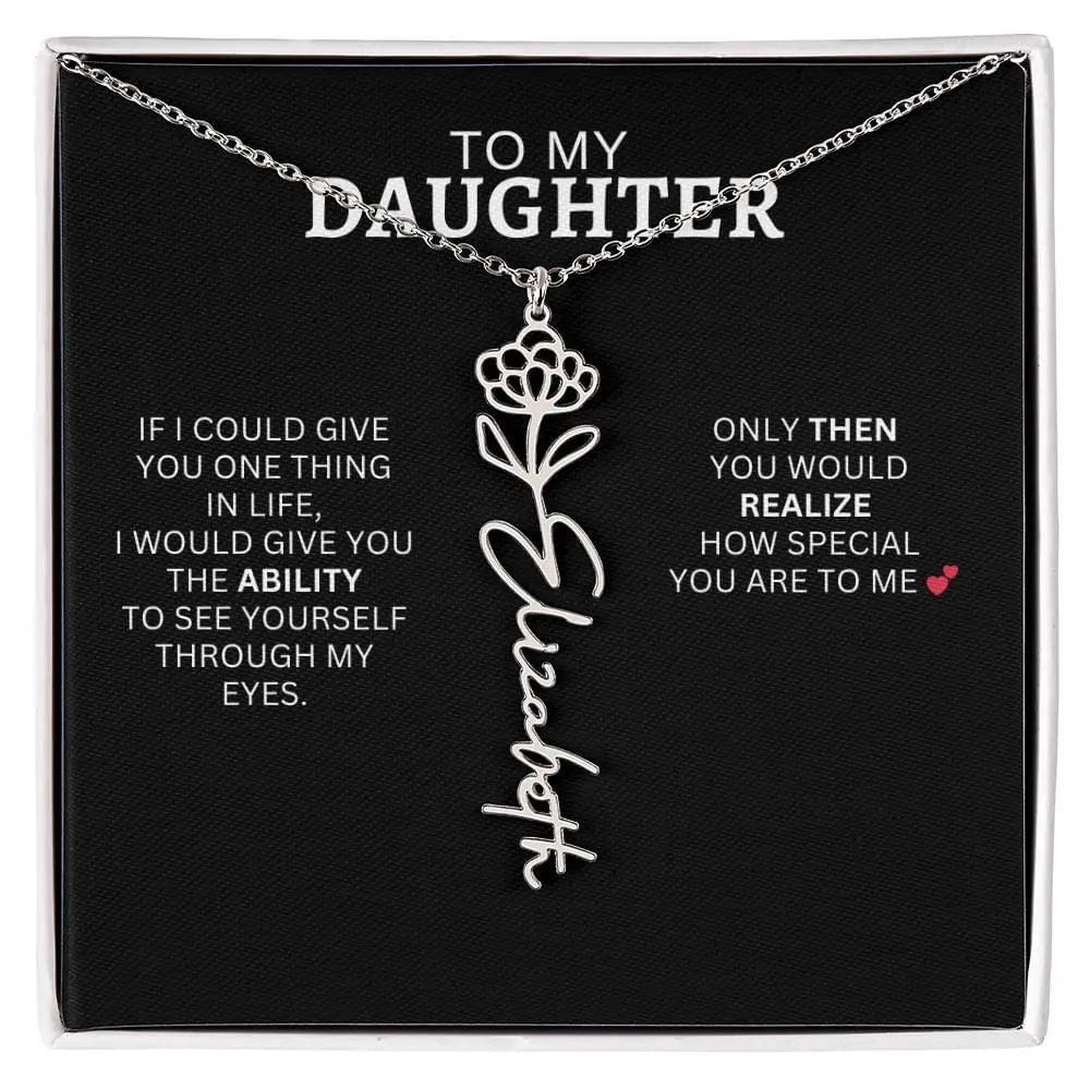 Birth Flower Necklace | Emotional Send Off Gift for Daughter Leaving for College