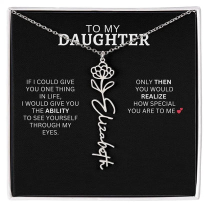 Birth Flower Necklace | Emotional Send Off Gift for Daughter Leaving for College