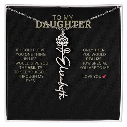 Birth Flower Necklace | Heartfelt New Mom Gift for Daughter from Mom or Dad