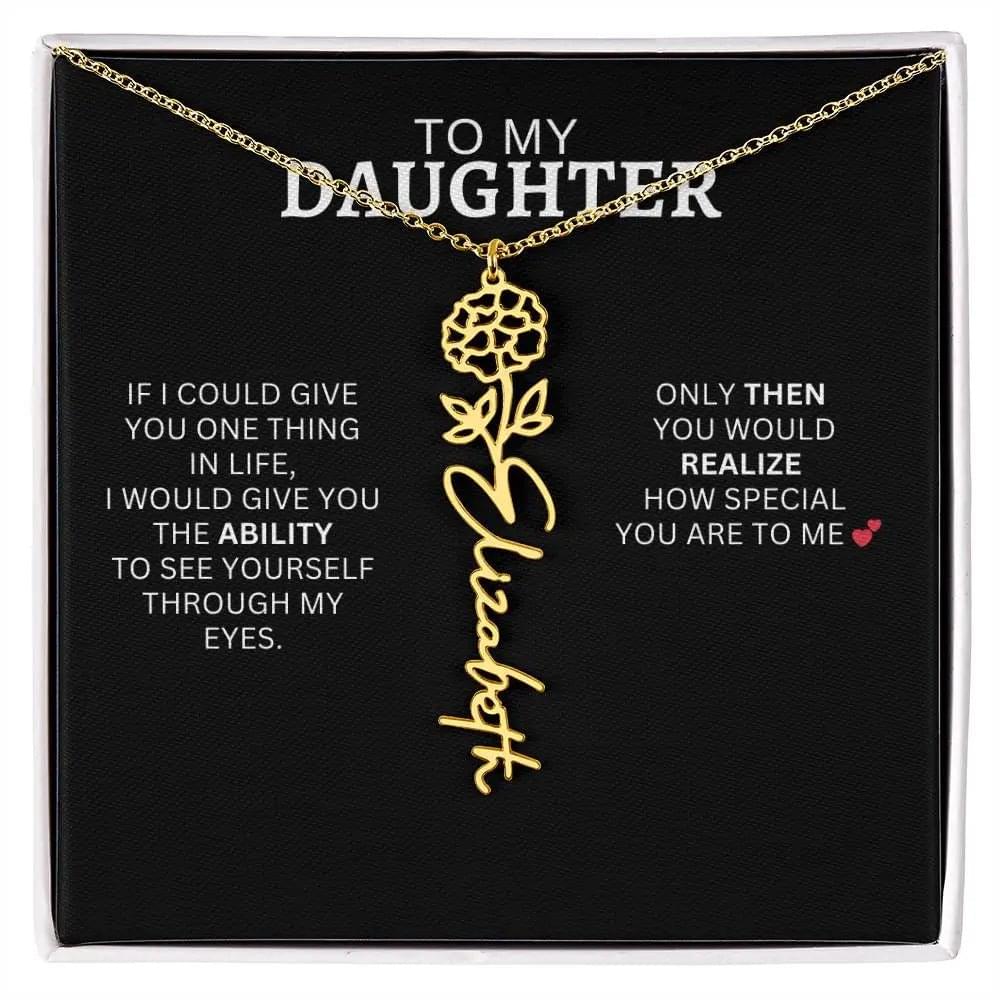 Birth Flower Necklace | Emotional Send Off Gift for Daughter Leaving for College