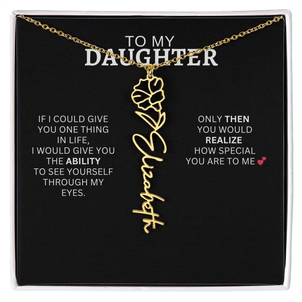 Birth Flower Necklace | Emotional Send Off Gift for Daughter Leaving for College