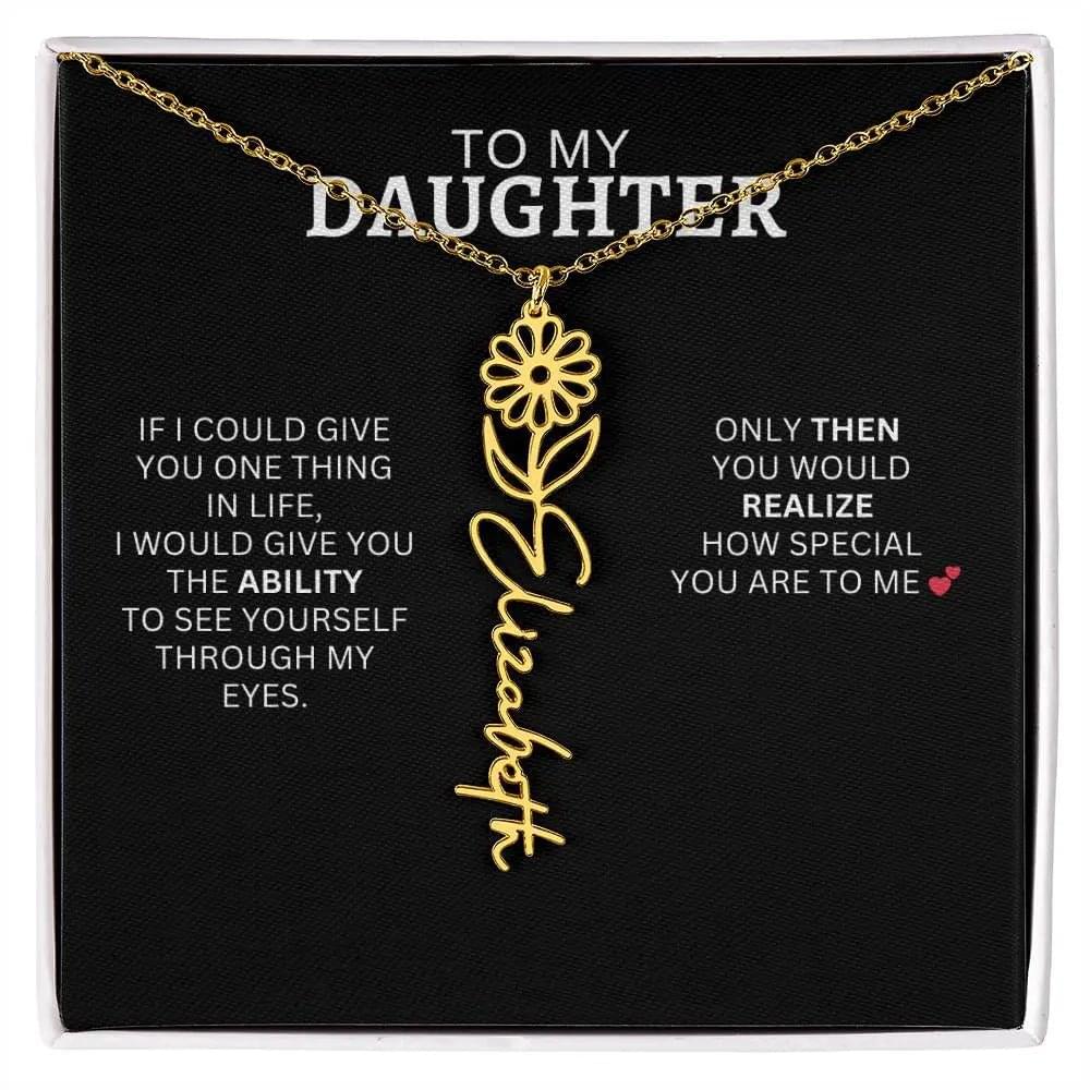 Birth Flower Necklace | Emotional Send Off Gift for Daughter Leaving for College