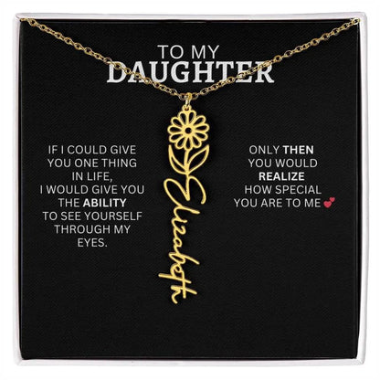 Birth Flower Necklace | Emotional Send Off Gift for Daughter Leaving for College