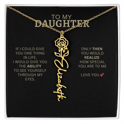 Birth Flower Necklace | Heartfelt New Mom Gift for Daughter from Mom or Dad