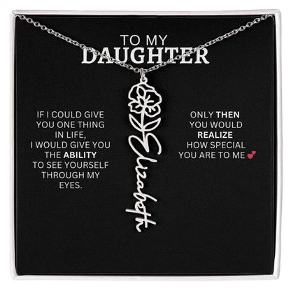 Birth Flower Necklace | Emotional Send Off Gift for Daughter Leaving for College