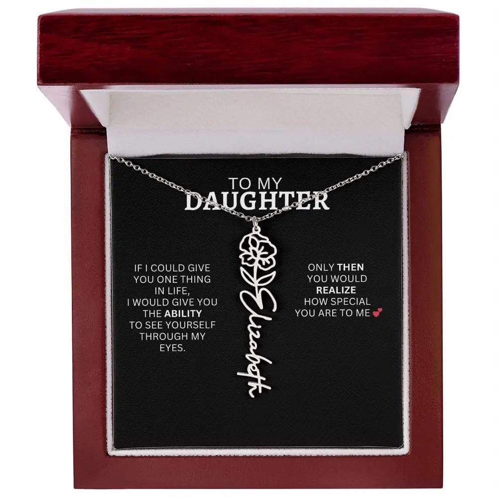 Birth Flower Necklace | Emotional Send Off Gift for Daughter Leaving for College