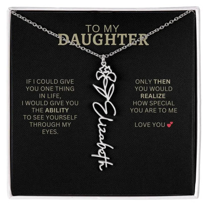 Birth Flower Necklace | Heartfelt New Mom Gift for Daughter from Mom or Dad