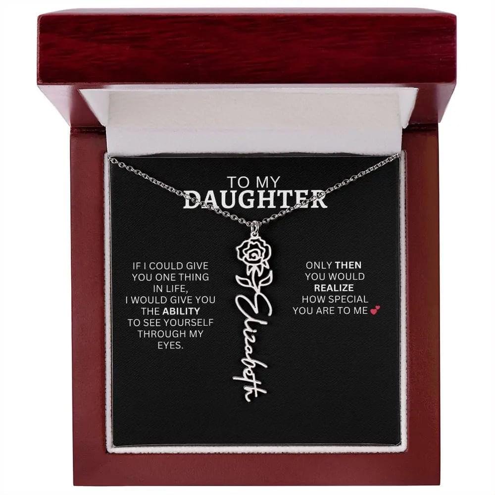 Birth Flower Necklace | Emotional Send Off Gift for Daughter Leaving for College