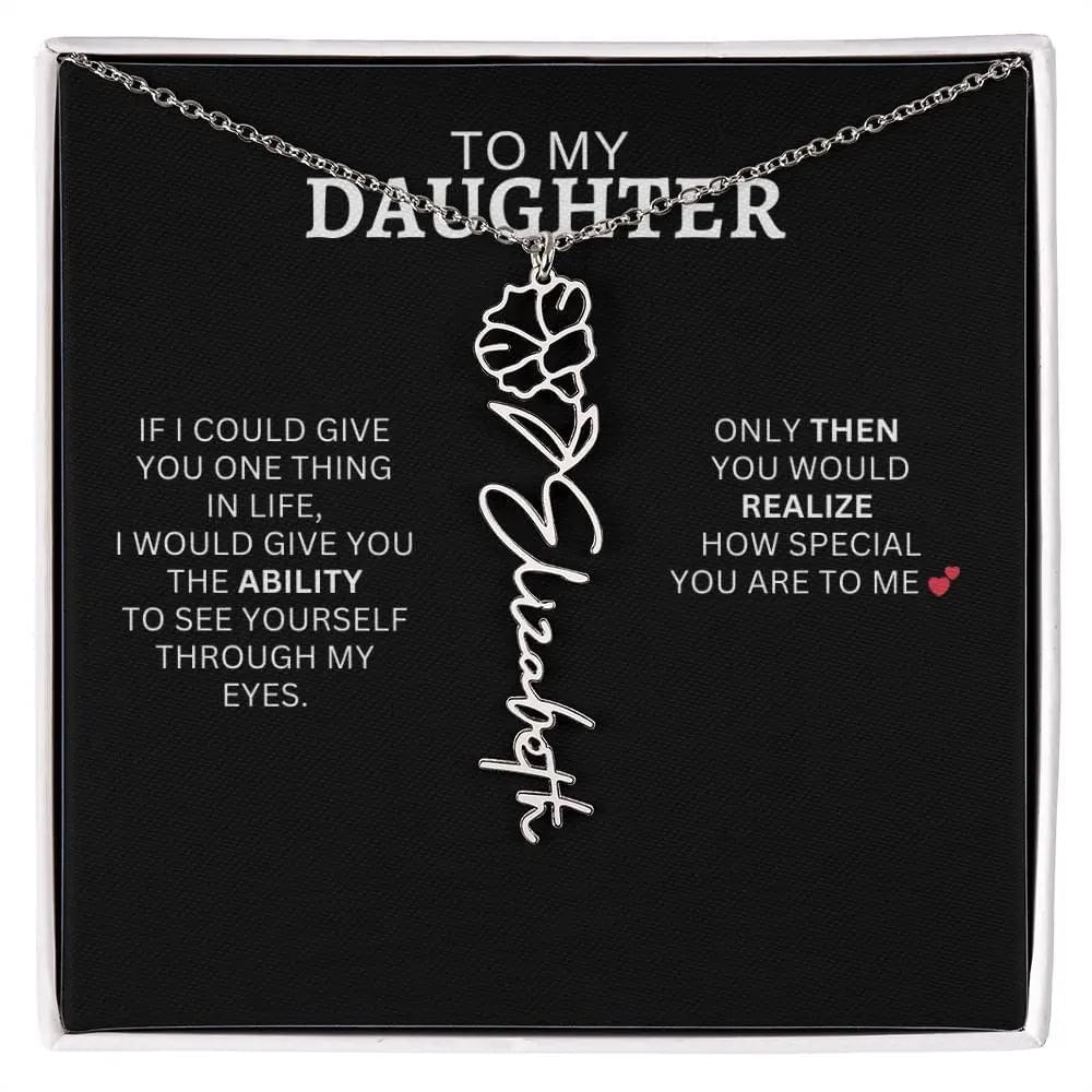 Birth Flower Necklace | Emotional Send Off Gift for Daughter Leaving for College