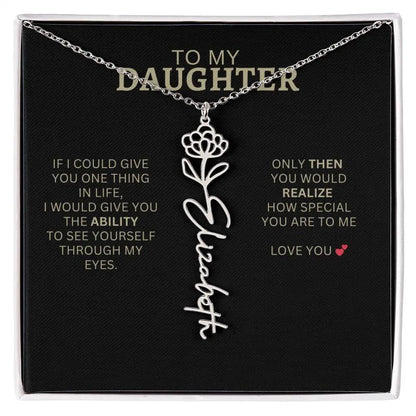 Birth Flower Necklace | Heartfelt New Mom Gift for Daughter from Mom or Dad
