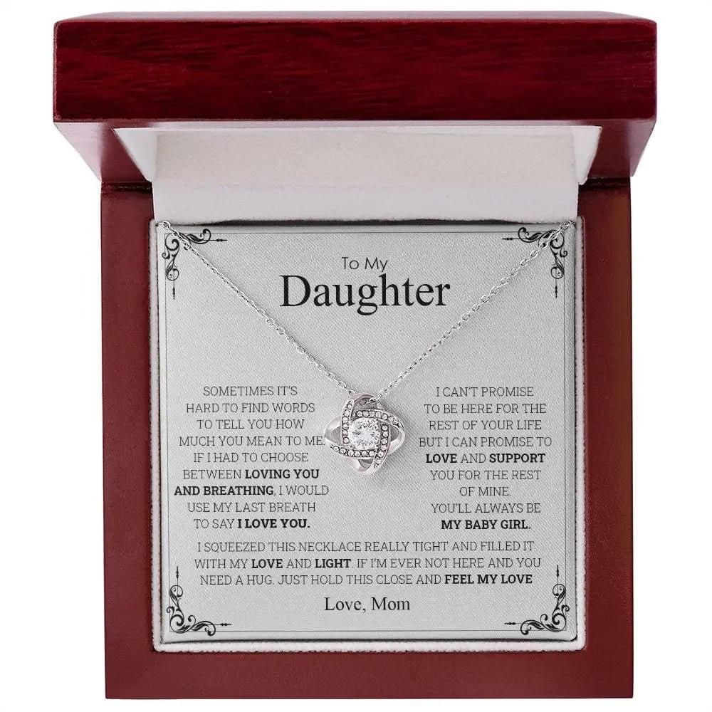To My Daughter | I Love You - Love Knot Necklace