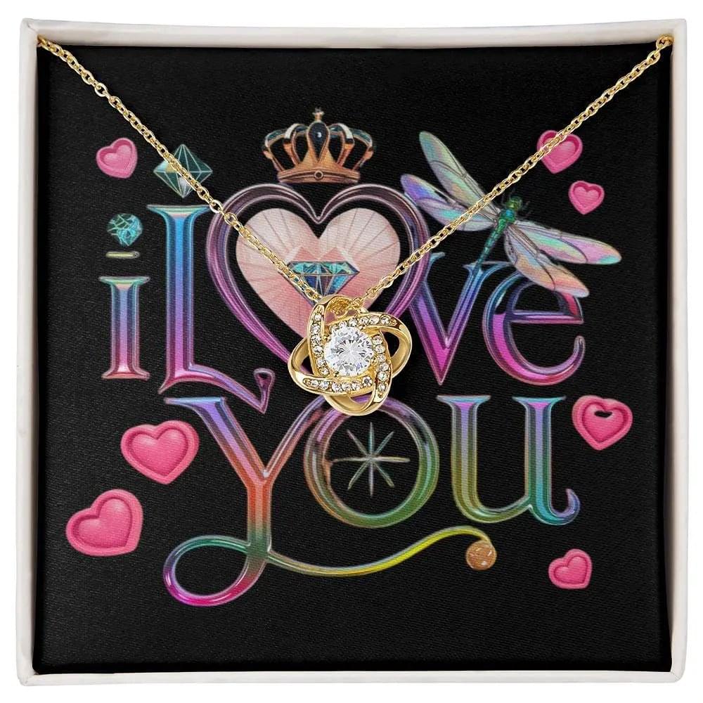 To My Daughter | I Love You - Love Knot Necklace