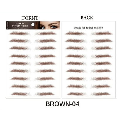 Trendy Waterproof  1 Piece Hair-liked Authentic Eyebrow Tattoo Sticker Waterproof Cosmetics Long Lasting Makeup False Eyebrows Stickers