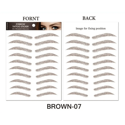 Trendy Waterproof  1 Piece Hair-liked Authentic Eyebrow Tattoo Sticker Waterproof Cosmetics Long Lasting Makeup False Eyebrows Stickers