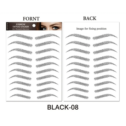 Trendy Waterproof  1 Piece Hair-liked Authentic Eyebrow Tattoo Sticker Waterproof Cosmetics Long Lasting Makeup False Eyebrows Stickers