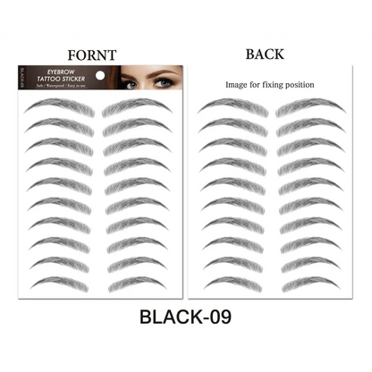Trendy Waterproof  1 Piece Hair-liked Authentic Eyebrow Tattoo Sticker Waterproof Cosmetics Long Lasting Makeup False Eyebrows Stickers