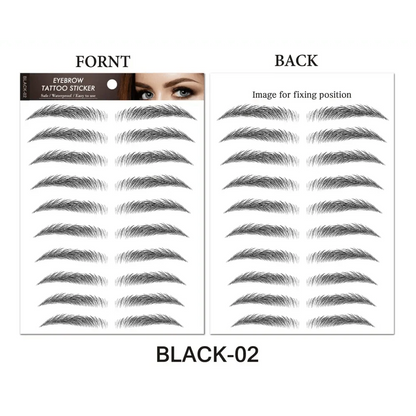 Trendy Waterproof  1 Piece Hair-liked Authentic Eyebrow Tattoo Sticker Waterproof Cosmetics Long Lasting Makeup False Eyebrows Stickers