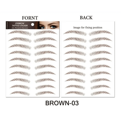 Trendy Waterproof  1 Piece Hair-liked Authentic Eyebrow Tattoo Sticker Waterproof Cosmetics Long Lasting Makeup False Eyebrows Stickers