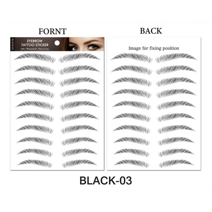 Trendy Waterproof  1 Piece Hair-liked Authentic Eyebrow Tattoo Sticker Waterproof Cosmetics Long Lasting Makeup False Eyebrows Stickers