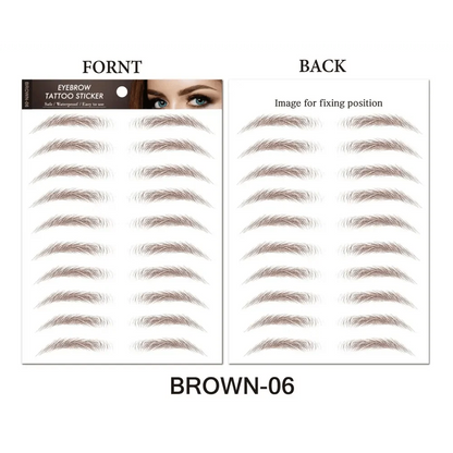 Trendy Waterproof  1 Piece Hair-liked Authentic Eyebrow Tattoo Sticker Waterproof Cosmetics Long Lasting Makeup False Eyebrows Stickers