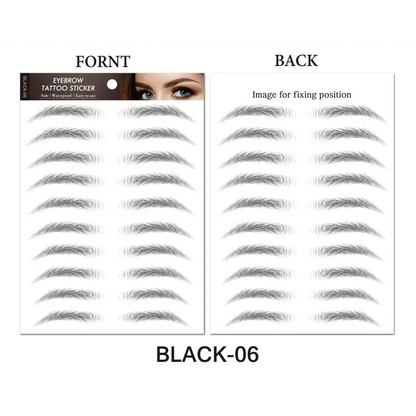 Trendy Waterproof  1 Piece Hair-liked Authentic Eyebrow Tattoo Sticker Waterproof Cosmetics Long Lasting Makeup False Eyebrows Stickers