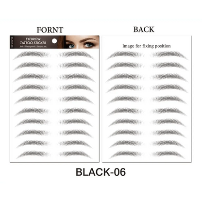 Trendy Waterproof  1 Piece Hair-liked Authentic Eyebrow Tattoo Sticker Waterproof Cosmetics Long Lasting Makeup False Eyebrows Stickers