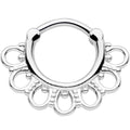 14G 5/16 Tribal Filigree Fan Septum Clicker