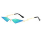 Unisex Elegant Diamond Shape Rimless Sunglasses Vintage Sun Glasses Cute Designs Excellent Gift For Summer