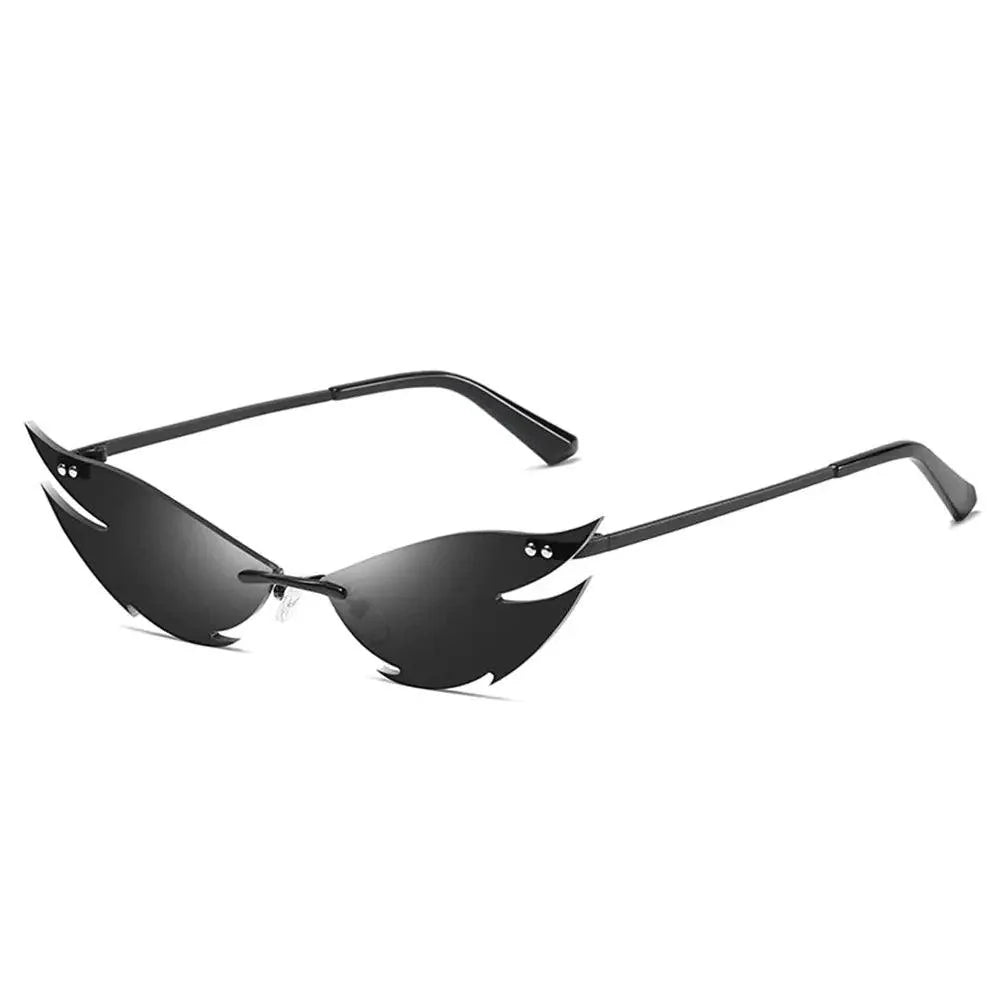 Unisex Elegant Diamond Shape Rimless Sunglasses Vintage Sun Glasses Cute Designs Excellent Gift For Summer