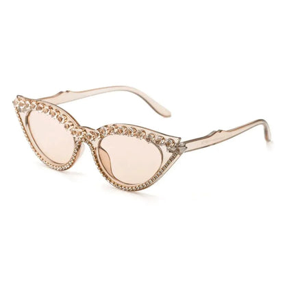 Unisex Elegant Diamond Shape Rimless Sunglasses Vintage Sun Glasses Cute Designs Excellent Gift For Summer