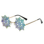 Unisex Elegant Diamond Shape Rimless Sunglasses Vintage Sun Glasses Cute Designs Excellent Gift For Summer