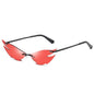 Unisex Elegant Diamond Shape Rimless Sunglasses Vintage Sun Glasses Cute Designs Excellent Gift For Summer