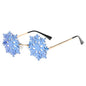 Unisex Elegant Diamond Shape Rimless Sunglasses Vintage Sun Glasses Cute Designs Excellent Gift For Summer