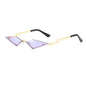 Unisex Elegant Diamond Shape Rimless Sunglasses Vintage Sun Glasses Cute Designs Excellent Gift For Summer