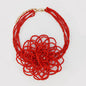 Beaded Rosette Choker