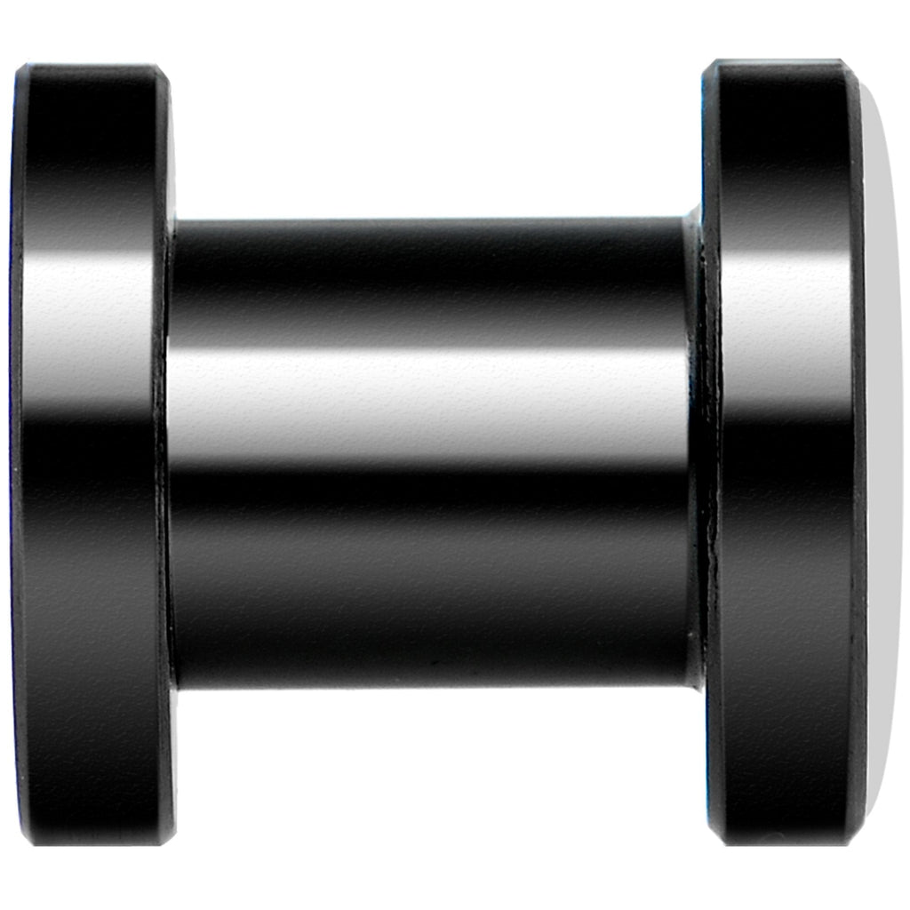 Blue Orange Tribal Print Black Anodized Screw Fit Plug Set 2G